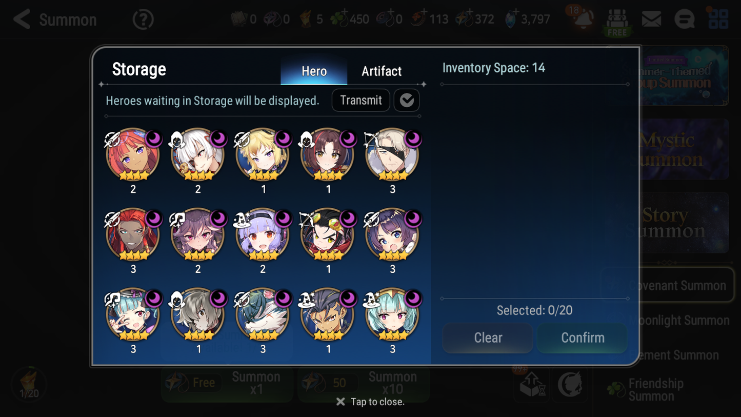 [GLOBAL] Epic 7 Seven 15ML + 33 4★ ML(lots dups) Harsetti Lionheart Cermia LQC Spirit Eye Celine Faithless Lidica Specter Tenebria Sage Baal 10-10 Account-Mobile Games Starter