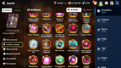 [GLOBAL] Epic 7 Seven 15ML + 33 4★ ML(lots dups) Harsetti Lionheart Cermia LQC Spirit Eye Celine Faithless Lidica Specter Tenebria Sage Baal 10-10 Account-Mobile Games Starter