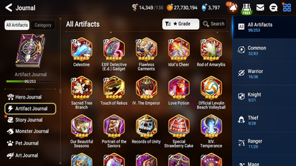 [GLOBAL] Epic 7 Seven 15ML + 33 4★ ML(lots dups) Harsetti Lionheart Cermia LQC Spirit Eye Celine Faithless Lidica Specter Tenebria Sage Baal 10-10 Account-Mobile Games Starter
