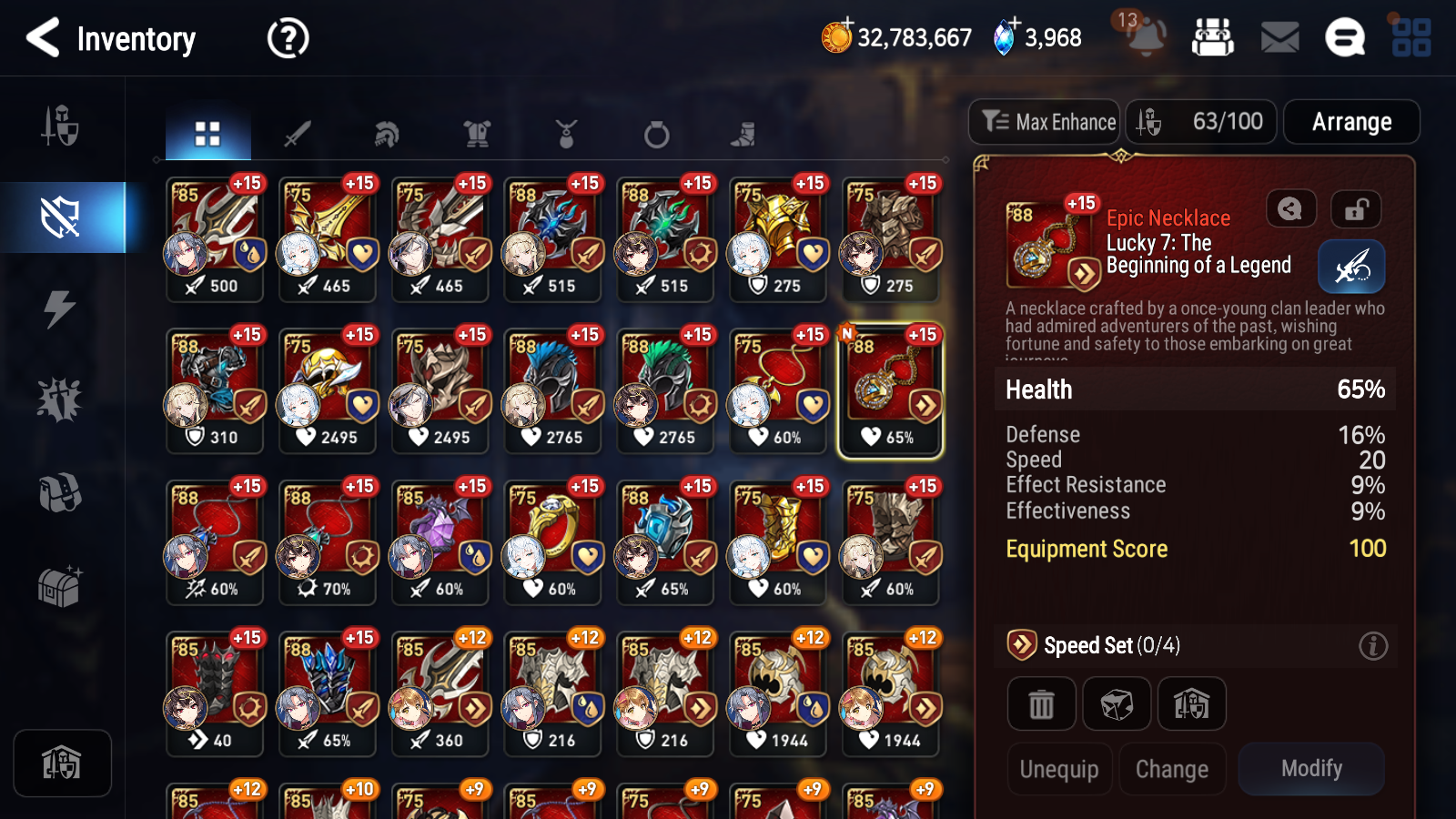 [GLOBAL] Epic 7 Seven 17ML + 31 4★ ML(lots dups) + 30 ML Coin Sea Phantom Politis Bystander Hwayoung Arbiter Vildred Belian Conqueror Lilias Spirit Eye Celine Commander Pavel Archdemon's Shadow+20 speed 10-10 Account-Mobile Games Starter
