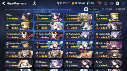 [GLOBAL] Epic 7 Seven 17ML + 31 4★ ML(lots dups) + 30 ML Coin Sea Phantom Politis Bystander Hwayoung Arbiter Vildred Belian Conqueror Lilias Spirit Eye Celine Commander Pavel Archdemon's Shadow+20 speed 10-10 Account-Mobile Games Starter