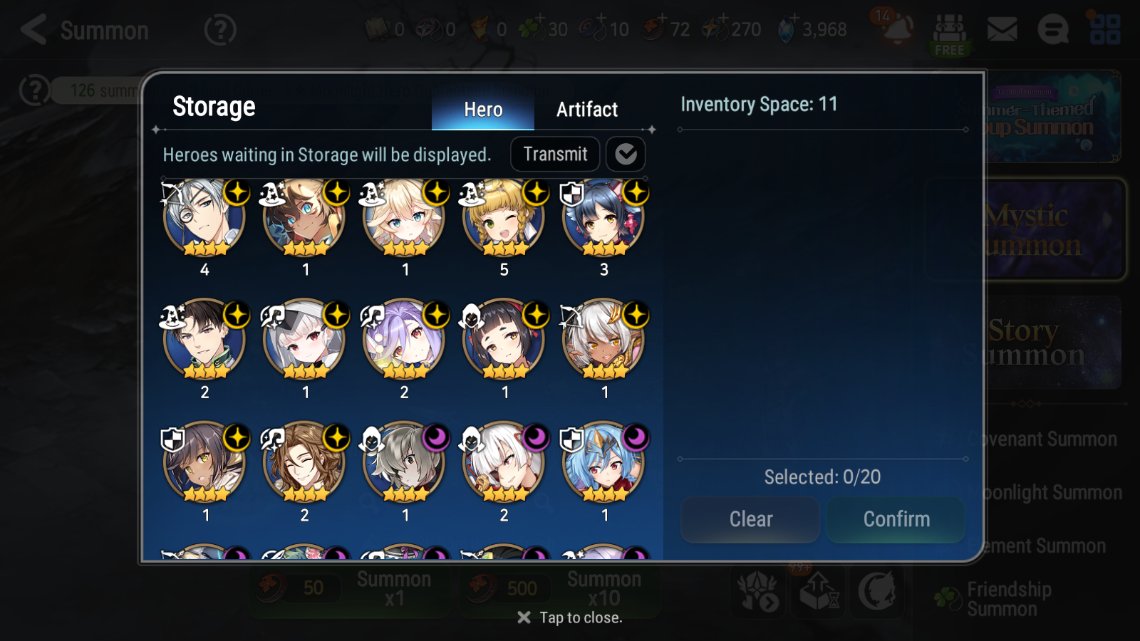 [GLOBAL] Epic 7 Seven 15ML + 30 4★ ML(lots dups) + 30 ML Coin Sea Phantom Politis Bystander Hwayoung Arbiter Vildred Belian Conqueror Lilias Spirit Eye Celine Commander Pavel Archdemon's Shadow 10-10 Account-Mobile Games Starter