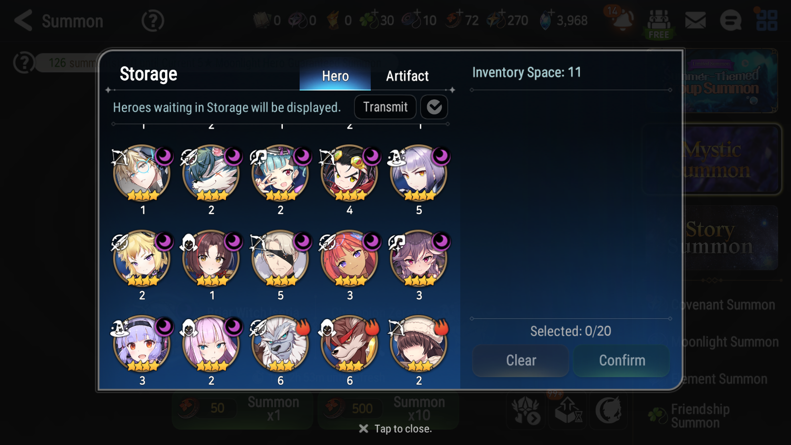 [GLOBAL] Epic 7 Seven 15ML + 30 4★ ML(lots dups) + 30 ML Coin Sea Phantom Politis Bystander Hwayoung Arbiter Vildred Belian Conqueror Lilias Spirit Eye Celine Commander Pavel Archdemon's Shadow 10-10 Account-Mobile Games Starter