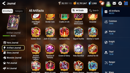 [GLOBAL] Epic 7 Seven 15ML + 30 4★ ML(lots dups) + 30 ML Coin Sea Phantom Politis Bystander Hwayoung Arbiter Vildred Belian Conqueror Lilias Spirit Eye Celine Commander Pavel Archdemon's Shadow 10-10 Account-Mobile Games Starter