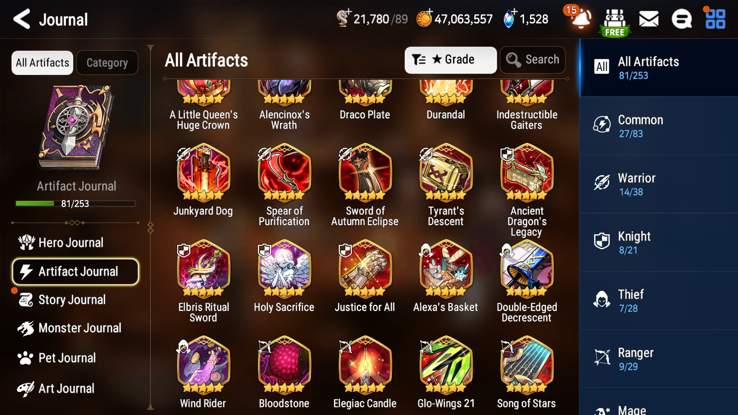 [GLOBAL] Epic 7 Seven 15ML + 33 4★ ML(lots dups) + 40 ML Coin Conqueror Lilias Fallen Cecilia Ken Luluca + Name 10-10 Account-Mobile Games Starter
