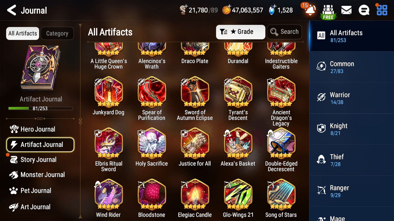 [GLOBAL] Epic 7 Seven 15ML + 33 4★ ML(lots dups) + 40 ML Coin Conqueror Lilias Fallen Cecilia Ken Luluca + Name 10-10 Account-Mobile Games Starter