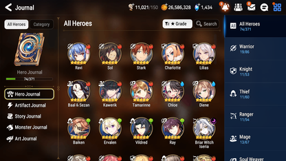 [GLOBAL] Epic 7 Seven 1ML 2LIM Briar Witch Iseria Baiken Diene + ML Mystics Pulls + 20 Speed Aged Starter Account-Mobile Games Starter