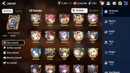[GLOBAL] Epic 7 Seven 1ML 2LIM Bystander Hwayoung Baiken Cerise + ML Mystics Pulls + 20 Speed Aged Starter Account-Mobile Games Starter