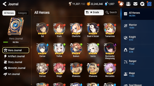 [GLOBAL] Epic 7 Seven 1ML 2LIM Bystander Hwayoung Baiken Cerise + ML Mystics Pulls + 20 Speed Aged Starter Account-Mobile Games Starter