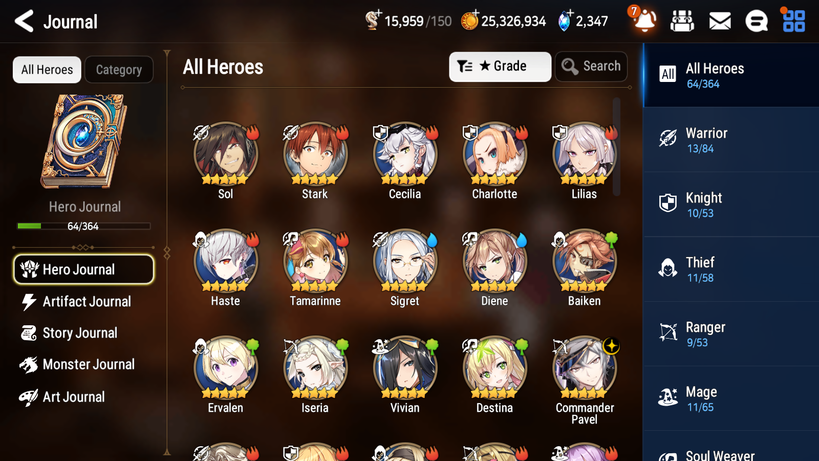 [GLOBAL] Epic 7 Seven 1ML 2LIM Commander Pavel Diene Baiken + ML Mystics Pulls + 20 Speed Aged Starter Account-Mobile Games Starter