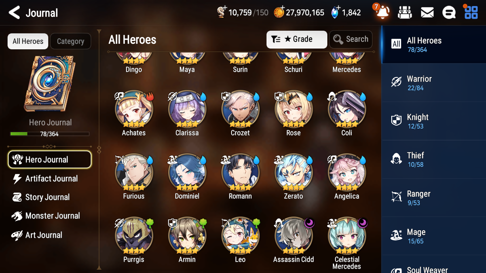 [GLOBAL] Epic 7 Seven 1ML 2LIM Fallen Cecilia Diene Baiken + ML Mystics Pulls + 20 Speed Aged Starter Account-Mobile Games Starter