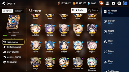 [GLOBAL] Epic 7 Seven 1ML 2LIM Fallen Cecilia Diene Baiken + ML Mystics Pulls + 20 Speed Aged Starter Account-Mobile Games Starter