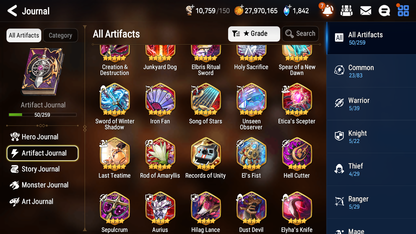 [GLOBAL] Epic 7 Seven 1ML 2LIM Fallen Cecilia Diene Baiken + ML Mystics Pulls + 20 Speed Aged Starter Account-Mobile Games Starter