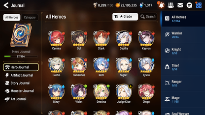 [GLOBAL] Epic 7 Seven 1ML 2LIM Judge Kise Rem Dizzy + ML Mystics Pulls + 20 Speed + Name Aged Starter Account-Mobile Games Starter