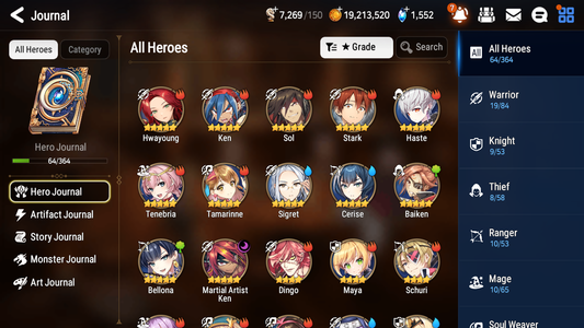 [GLOBAL] Epic 7 Seven 1ML 2LIM Martial Artist Ken Baiken Cerise + ML Mystics Pulls + 20 Speed Aged Starter Account-Mobile Games Starter