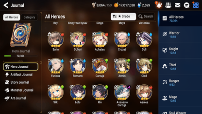 [GLOBAL] Epic 7 Seven 1ML 2LIM Rimuru + Dizzy + ML Mystics pulls + 20 Speed + Name Starter Account-Mobile Games Starter