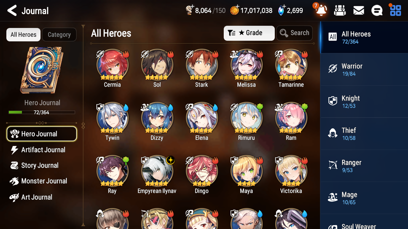 [GLOBAL] Epic 7 Seven 1ML 2LIM Rimuru + Dizzy + ML Mystics pulls + 20 Speed + Name Starter Account-Mobile Games Starter