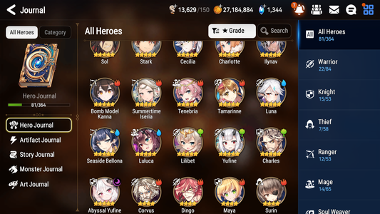 [GLOBAL] Epic 7 Seven 1ML 3LIM Abyssal Yufine Luna Seaside Bellona Summertime Iseria + ML Mystics Pulls + 20 Speed Aged Starter Account-Mobile Games Starter