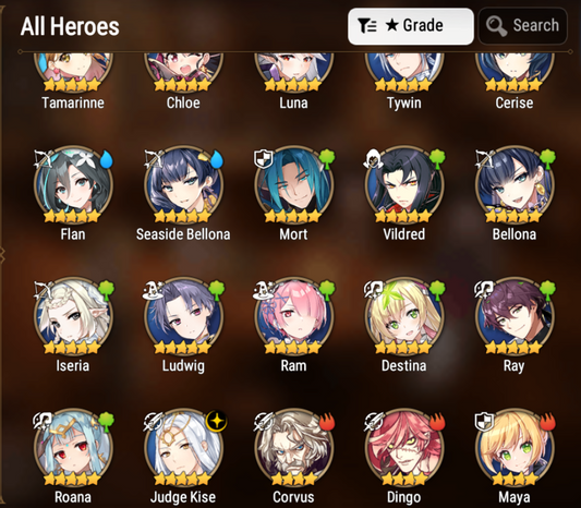 [GLOBAL] Epic 7 Seven 1ML 3LIM Judge Kise Luna Seaside Bellona Cerise + ML pulls + Name Aged Starter Account-Mobile Games Starter