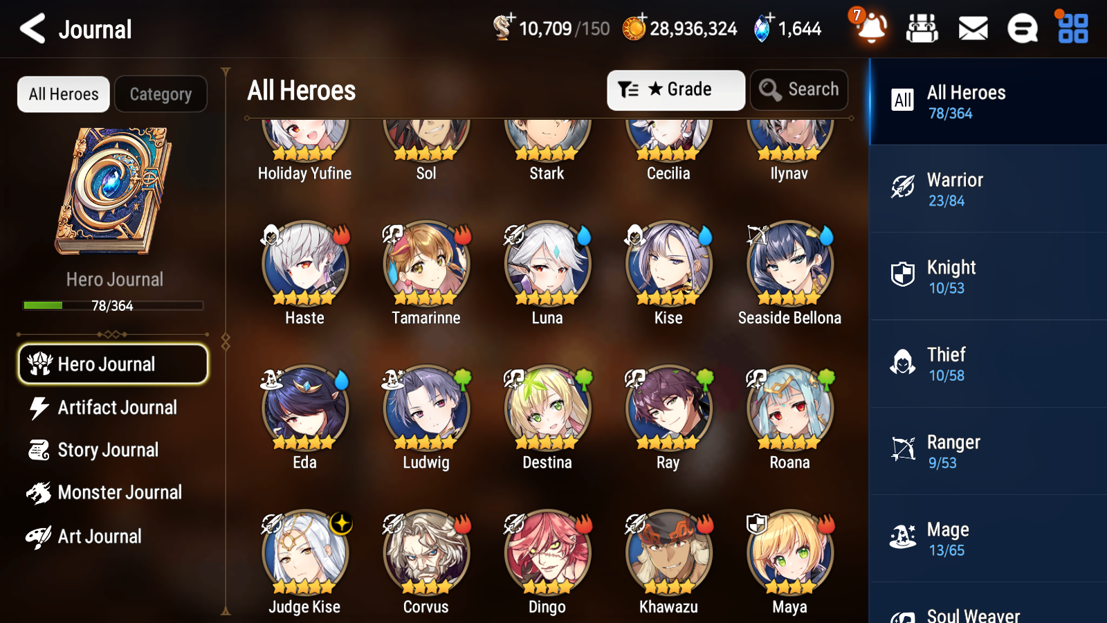 [GLOBAL] Epic 7 Seven 1ML 3LIM Judge Kise Luna Seaside Bellona Holiday Yufine + ML Mystics Pulls + 20 Speed Aged Starter Account-Mobile Games Starter