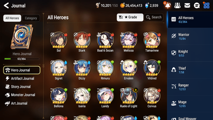 [GLOBAL] Epic 7 Seven 1ML 3LIM Ruele Dizzy Rimuru Landy + ML Mystics Pulls + 20 Speed Aged Starter Account-Mobile Games Starter
