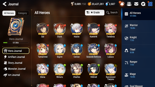 [GLOBAL] Epic 7 Seven 1ML 3LIM Sucessor Taeyou Seaside Bellona Cerise Rimuru + ML Mystics Pulls + 20 Speed + Name Aged Starter Account-Mobile Games Starter