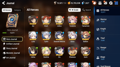 [GLOBAL] Epic 7 Seven 1ML 3LIM Zio Luna Seaside Bellona Baiken + ML Mystics Pulls + 20 Speed Aged Starter Account-Mobile Games Starter