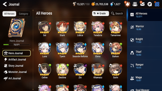 [GLOBAL] Epic 7 Seven 1ML 3LIM Zio Luna Seaside Bellona Baiken + ML Mystics Pulls + 20 Speed Aged Starter Account-Mobile Games Starter