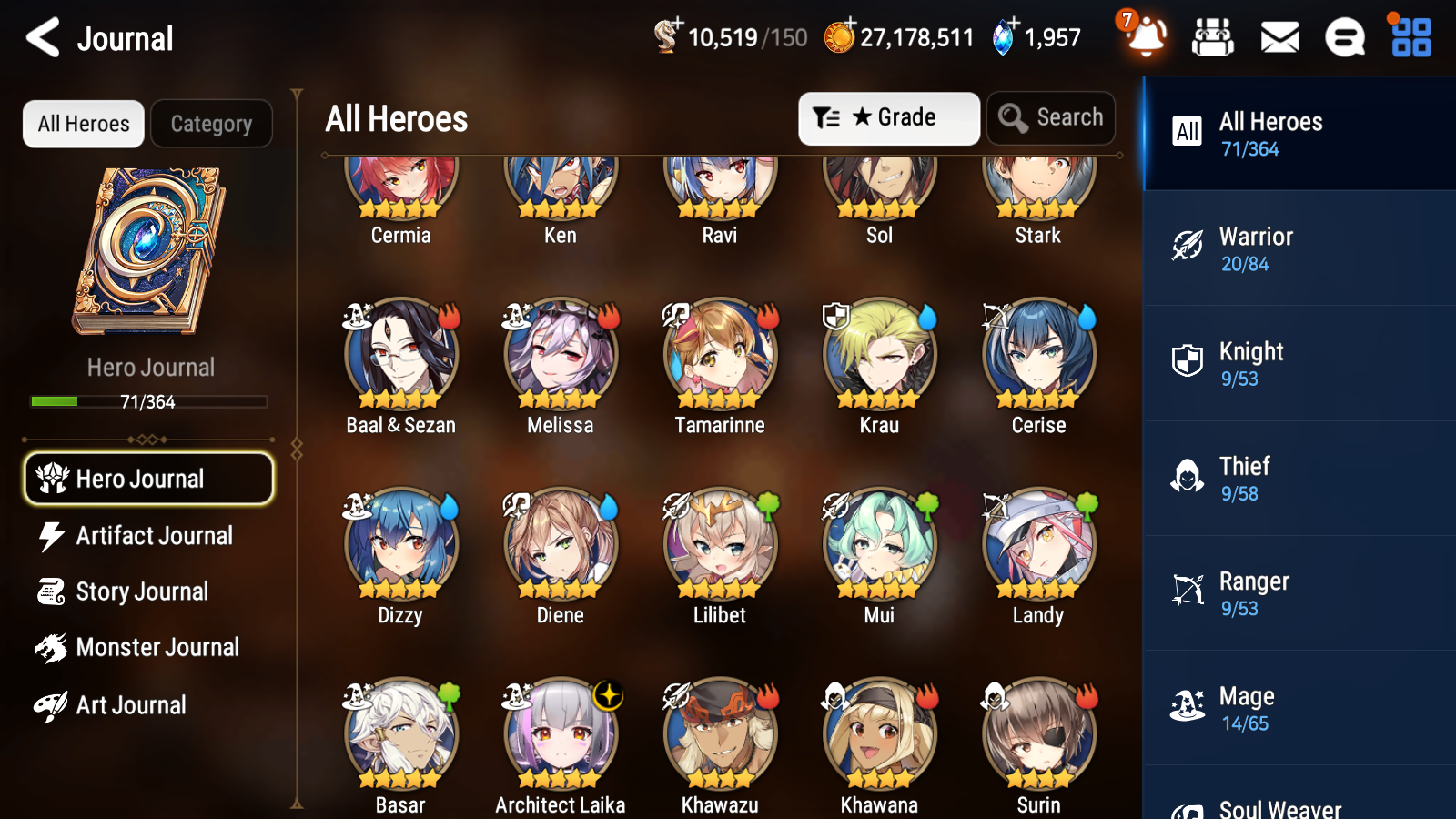 [GLOBAL] Epic 7 Seven 1ML 4LIM Architect Laika Dizzy Diene Landy Cerise + ML Mystics Pulls + 20 Speed Aged Starter Account-Mobile Games Starter