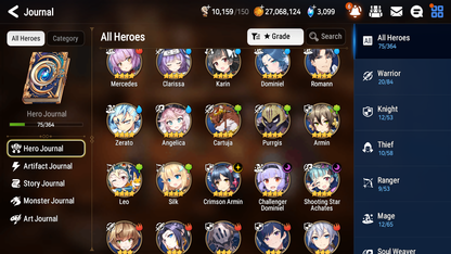 [GLOBAL] Epic 7 Seven 1ML 4LIM Maid Chloe Luna Diene Fairytale Tenebria Baiken + ML Mystics Pulls + 20 Speed Aged Starter Account-Mobile Games Starter