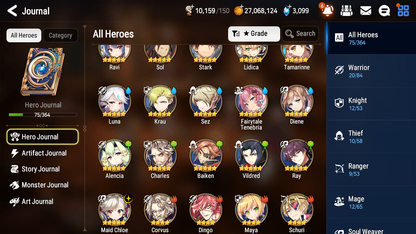 [GLOBAL] Epic 7 Seven 1ML 4LIM Maid Chloe Luna Diene Fairytale Tenebria Baiken + ML Mystics Pulls + 20 Speed Aged Starter Account-Mobile Games Starter