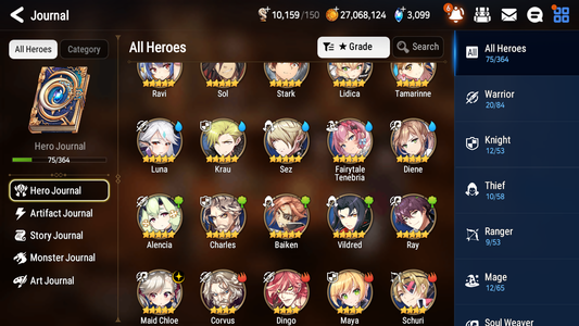 [GLOBAL] Epic 7 Seven 1ML 4LIM Maid Chloe Luna Diene Fairytale Tenebria Baiken + ML Mystics Pulls + 20 Speed Aged Starter Account-Mobile Games Starter