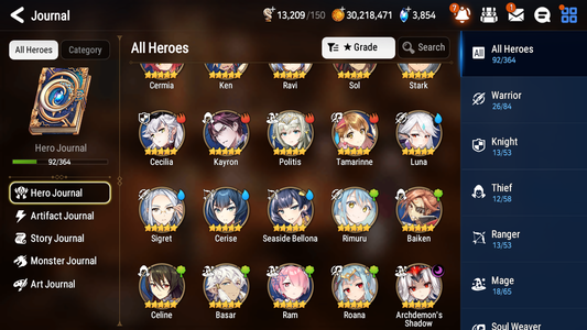 [GLOBAL] Epic 7 Seven 1ML 5LIM Archdemon's Shadow Luna Rimuru Seaside Bellona Baiken Cerise + ML pulls + 20 Speed + Name Aged Starter Account-Mobile Games Starter