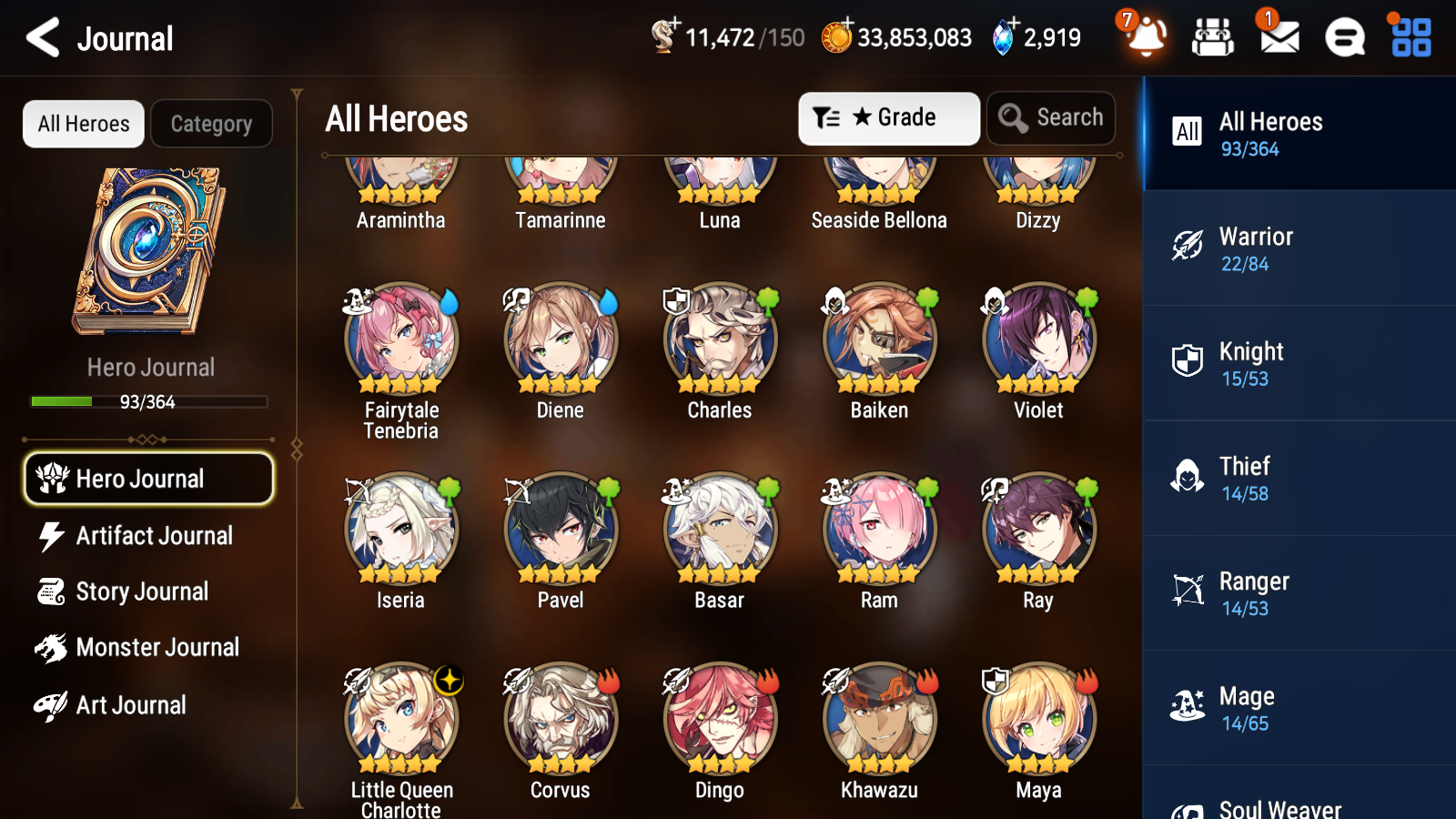 [GLOBAL] Epic 7 Seven 1ML 6LIM Little Queen Charlotte Seaside Bellona Diene Fairytale Tenebria Dizzy Baiken Luna + ML pulls + 20 Speed + Name Aged Starter Account-Mobile Games Starter