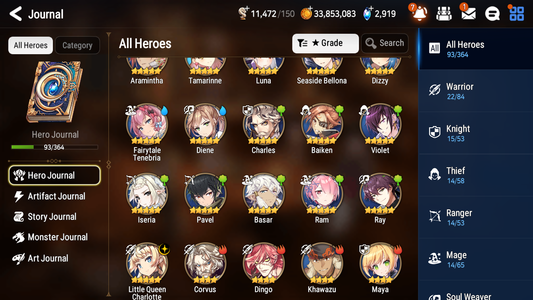 [GLOBAL] Epic 7 Seven 1ML 6LIM Little Queen Charlotte Seaside Bellona Diene Fairytale Tenebria Dizzy Baiken Luna + ML pulls + 20 Speed + Name Aged Starter Account-Mobile Games Starter