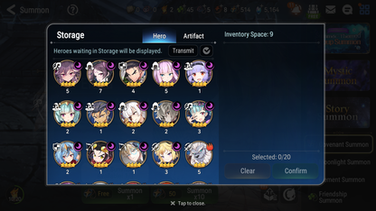 [GLOBAL] Epic 7 Seven 18ML + 30 4★ ML(lots dups) + 30 ML Coin Lone Wolf Peira New Moon Luna Hellion Lua Dragon Bride Senya Straze Apocalpyse Ravi Maid Chloe Flan Luluca Arbiter Lionheart Cermia Mediator Kawerik Rimuru Fairytale Baiken + Name 10-10 Account-Mobile Games Starter