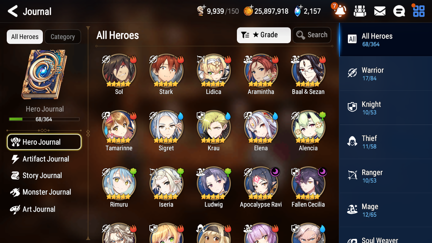 [GLOBAL] Epic 7 Seven 2ML 1LIM Apocalypse Ravi Rimuru+artifact Fallen Cecilia + ML Mystics Pulls + 20 Speed Aged Starter Account-Mobile Games Starter