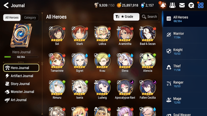 [GLOBAL] Epic 7 Seven 2ML 1LIM Apocalypse Ravi Rimuru+artifact Fallen Cecilia + ML Mystics Pulls + 20 Speed Aged Starter Account-Mobile Games Starter