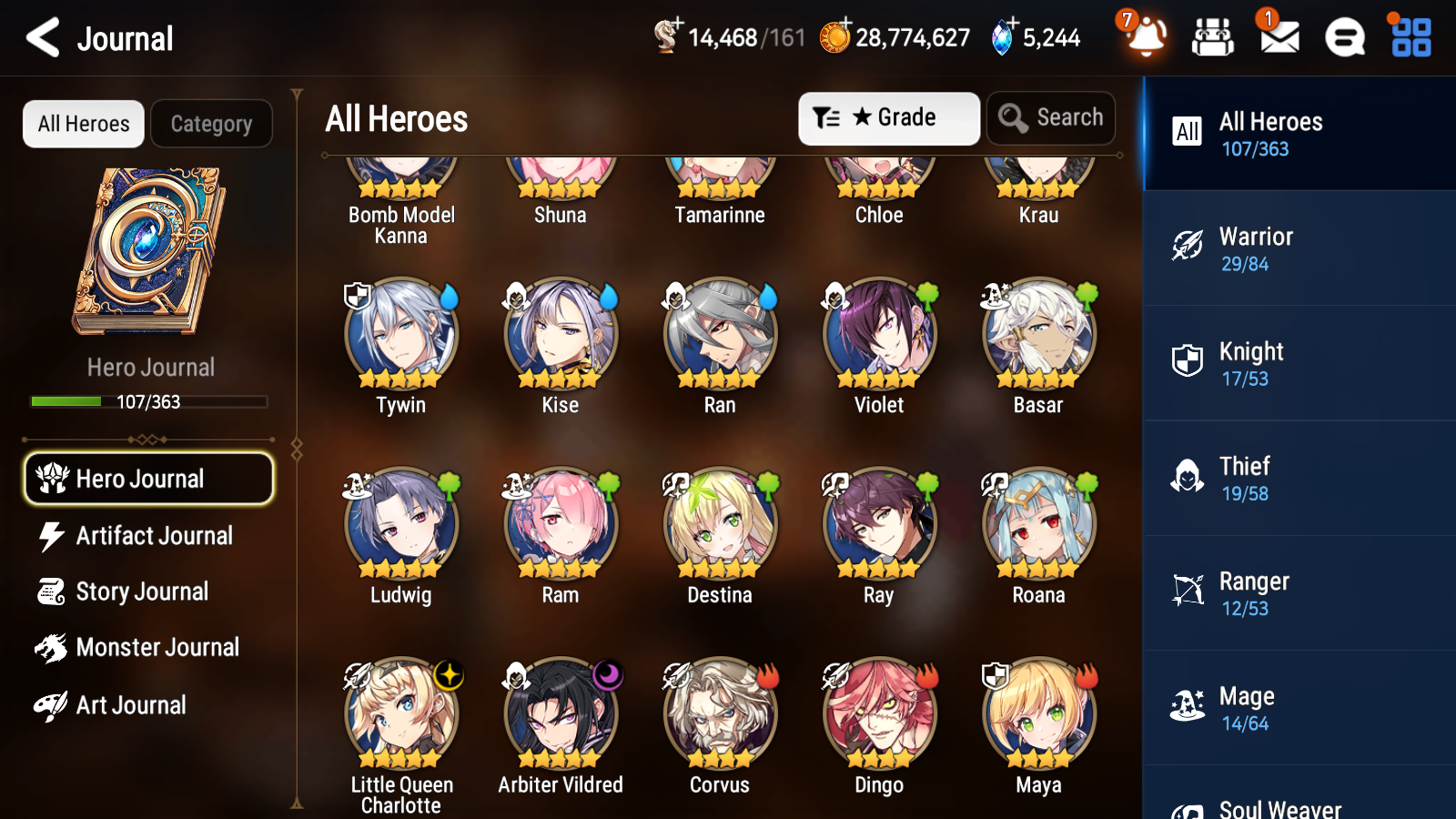 [GLOBAL] Epic 7 Seven 2ML 1LIM Arbiter Vildred Little Queen Charlotte Jack + ML pulls + 20 Speed + Name Starter Account-Mobile Games Starter