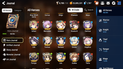 [GLOBAL] Epic 7 Seven 2ML 1LIM Briar Witch Iseria Luna Judge Kise Tamarinne + ML Mystics Pulls + Name + 20 Speed Aged Starter Account-Mobile Games Starter