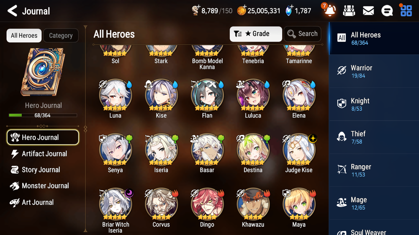 [GLOBAL] Epic 7 Seven 2ML 1LIM Briar Witch Iseria Luna Judge Kise Tamarinne + ML Mystics Pulls + Name + 20 Speed Aged Starter Account-Mobile Games Starter