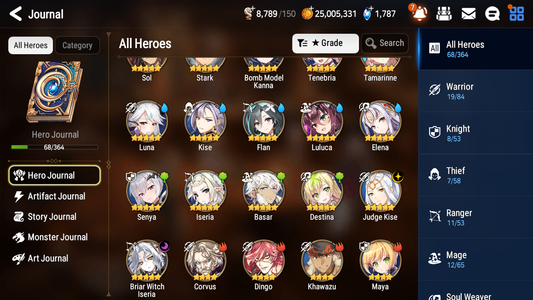 [GLOBAL] Epic 7 Seven 2ML 1LIM Briar Witch Iseria Luna Judge Kise Tamarinne + ML Mystics Pulls + Name + 20 Speed Aged Starter Account-Mobile Games Starter