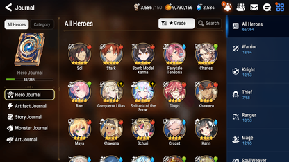 [GLOBAL] Epic 7 Seven 2ML 1LIM Conqueror Lilias Solitaria of the Snow Fairytale Tenebria + ML Pulls + 20 Speed + Name Starter Account-Mobile Games Starter