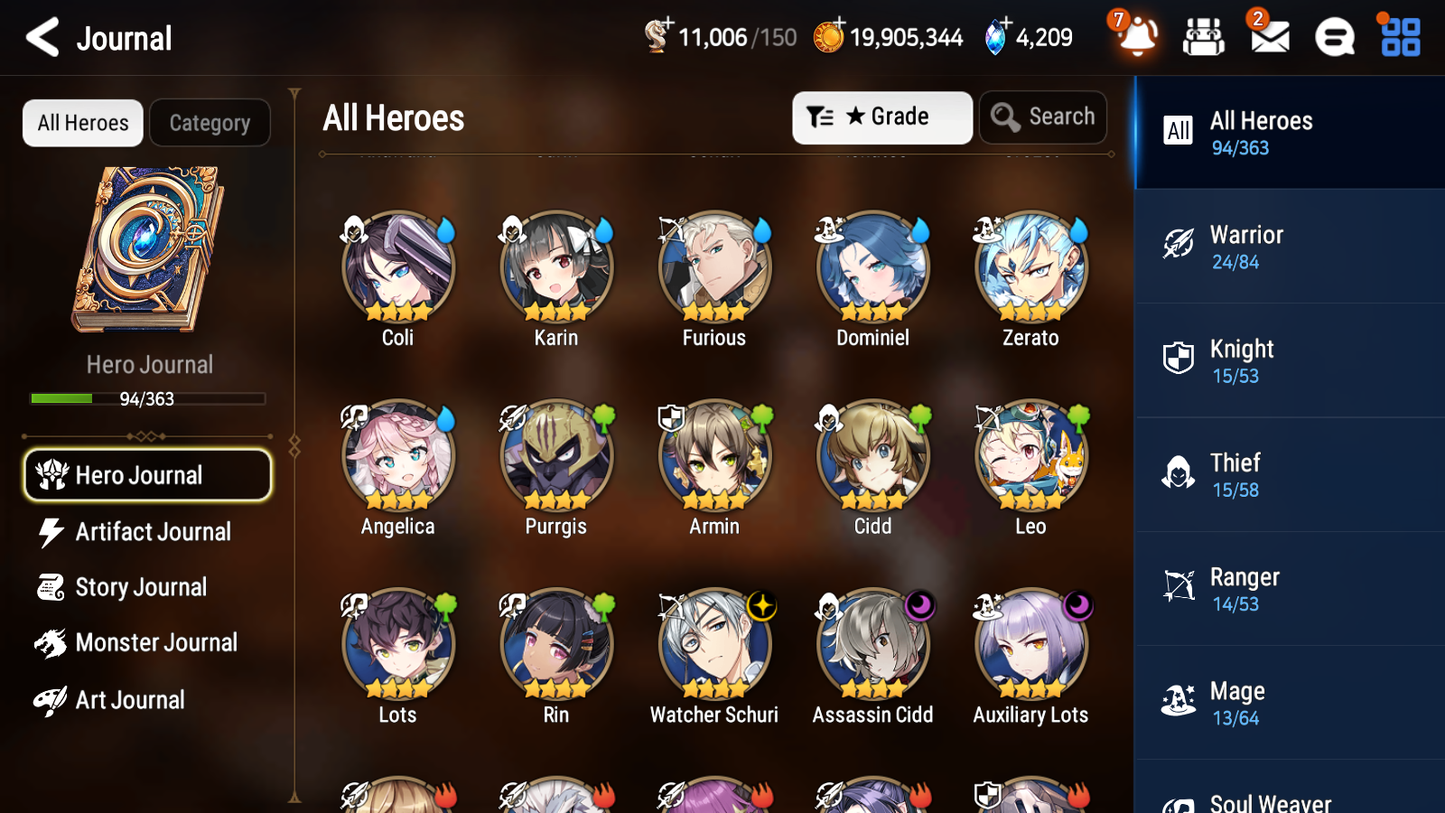 [GLOBAL] Epic 7 Seven 2ML 1LIM Death Dealer Ray Commander Pavel Fairytale Tenebria + ML pulls +20 Speed + Name Starter Account-Mobile Games Starter