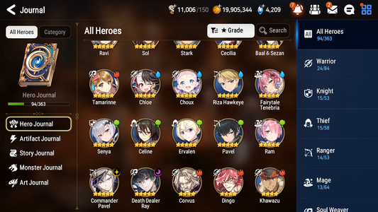 [GLOBAL] Epic 7 Seven 2ML 1LIM Death Dealer Ray Commander Pavel Fairytale Tenebria + ML pulls +20 Speed + Name Starter Account-Mobile Games Starter