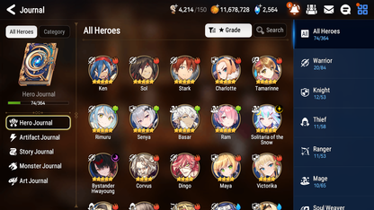 [GLOBAL] Epic 7 Seven 2ML 1LIM Empyrean Ilynav Rimuru Solitaria of the Snow + ML Pulls + 20 Speed + Name Starter Account-Mobile Games Starter