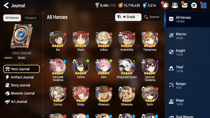 [GLOBAL] Epic 7 Seven 2ML 1LIM Empyrean Ilynav Specter Tenebria Fairytale Tenebria + ML pulls + 20 Speed + Name Starter Account-Mobile Games Starter