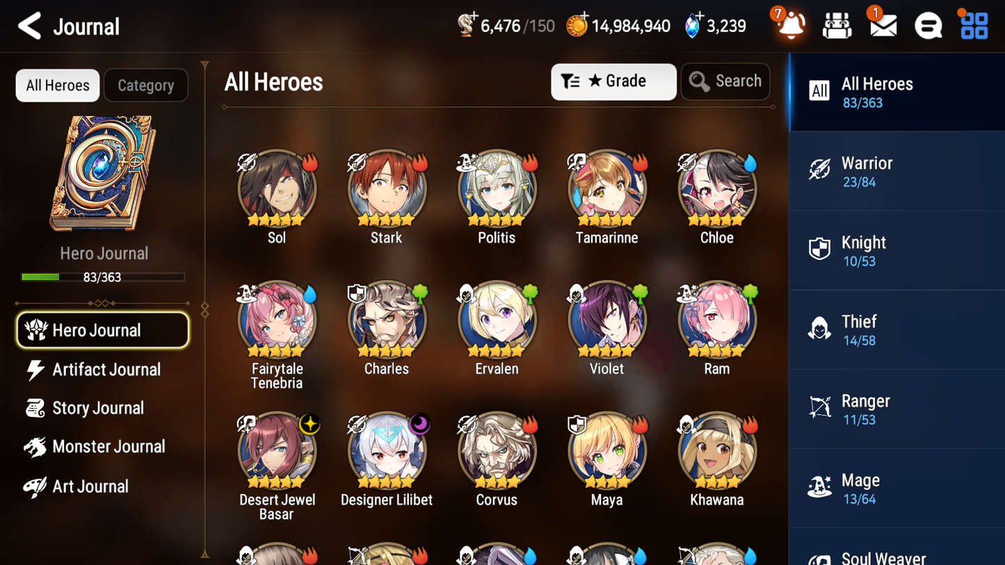 [GLOBAL] Epic 7 Seven 2ML 1LIM Fairytale Tenebria Designer Lilibet +mystics+ Name Starter Account-Mobile Games Starter