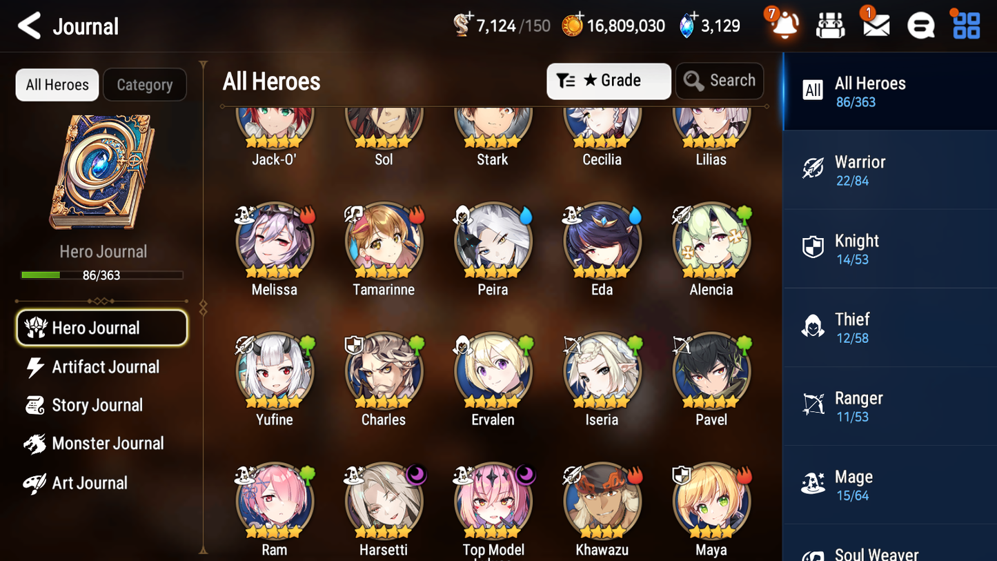 [GLOBAL] Epic 7 Seven 2ML 1LIM Harsetti Top Model Luluca Jack + ML pulls + 20 Speed + Name Starter Account-Mobile Games Starter