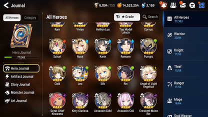 [GLOBAL] Epic 7 Seven 2ML 1LIM Hellion Lua Fairytale Tenebria Top Model Luluca Angel of Light Angelica + ML pulls + 20 Speed + Name Starter Account-Mobile Games Starter